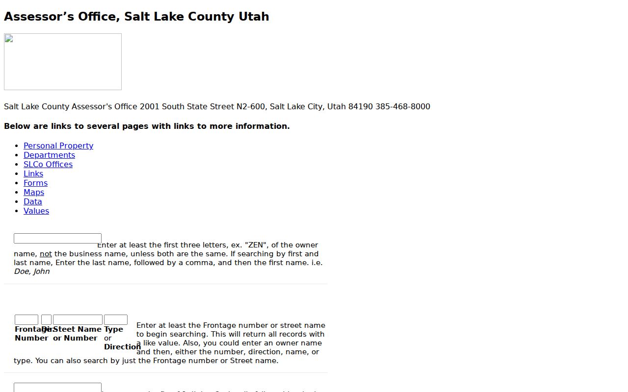 Millcreek residents directory Salt Lake County assessor search